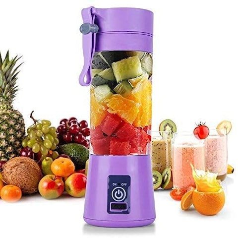 DLC portable blender blends smoothies, shakes, and baby food on-the-go.