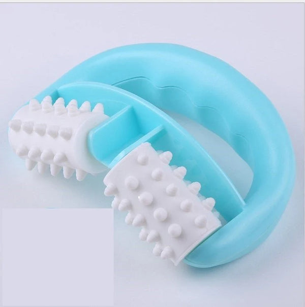 Handheld anti‑cellulite roller boosts circulation, smooths skin, reduces dimpling.
