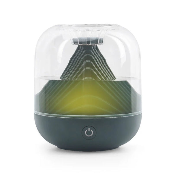 USB-rechargeable humidifier enhances air quality and decor in car or home.